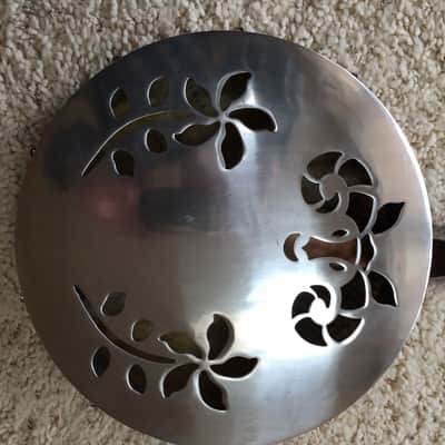 Vintage Chin Chin 4 string Banjo with Snake Skin Head image 6