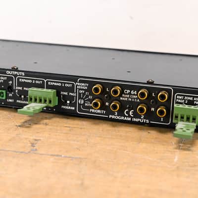 Rane CP64 Dual Zone Audio Distribution and Paging Preamp CG01ULU image 9