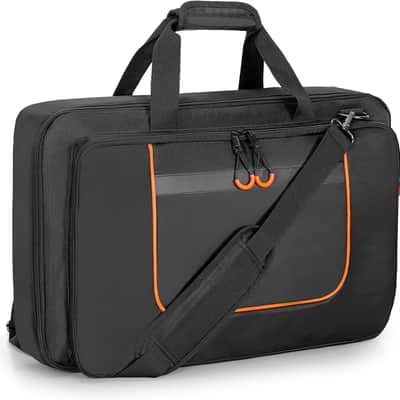 Padded DJ Controller Carrying Case with Laptop Compartment and Accessory Pockets for DJ Mixer, DJ Cable image 1