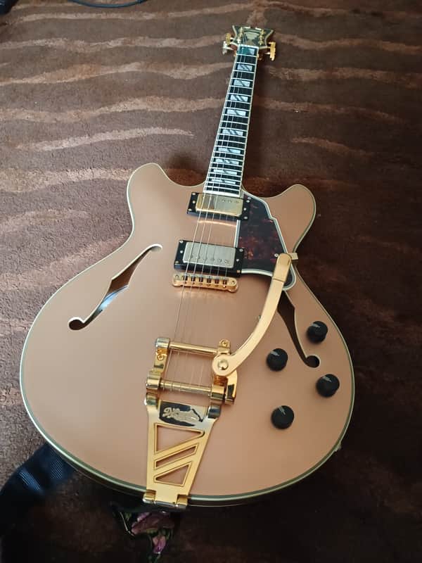 D'Angelico Deluxe DC Semi-Hollow Limited Edition Double Cutaway with Shield Tremolo image 1