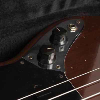 Fender  Mustang Solid Body Electric Bass Guitar (1975), ser. #551821, black tolex hard shell case. image 14