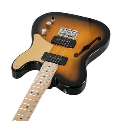 Squier Paranormal Series Cabronita Thinline Telecaster Electric Guitar, 2-Tone Sunburst, CYKH2100XXXX image 2