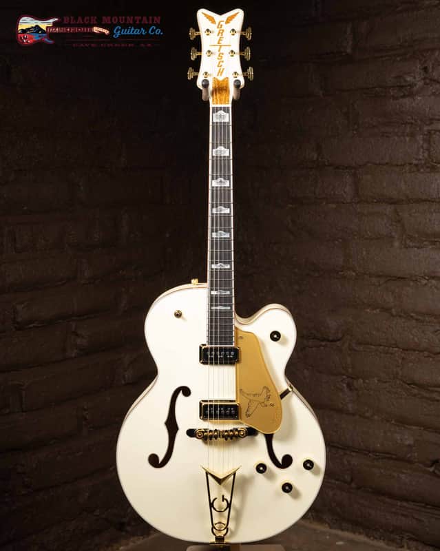 Gretsch G6136-55GE Vintage Select 1955 White Falcon - Vintage White, Cadillac Tailpiece image 1