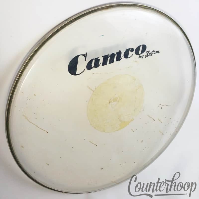 Camco 22" Bass Drum Logo Head 70s Vintage Chanute Era by Kustom Clear Batter USA image 1