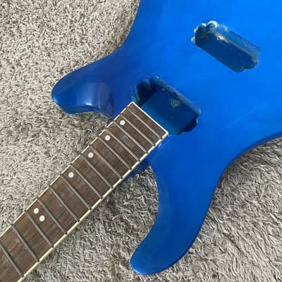 HH Electric Guitar DIY Project, Metallic Blue, 22 Frets image 3