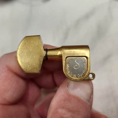 Schaller Schaller 3x3 Vintage Gold Tuners from a 1978 Travis Bean 1978 - Gold image 3
