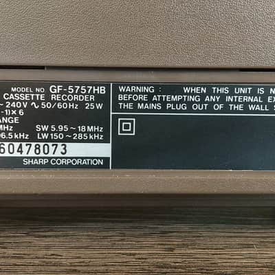 SHARP GF-5757 Rare Vintage Serviced Japan Cassette Deck Boombox Warranty image 13