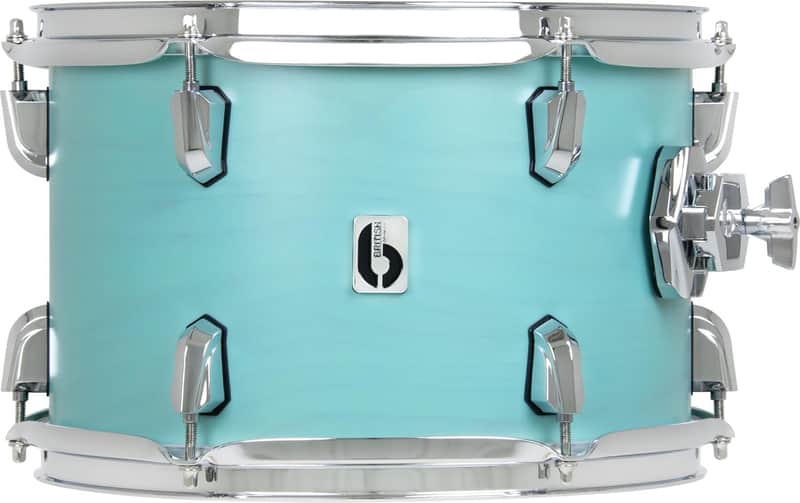 British Drum Co. ENG-14-14-FT-STL Enigma Series Floor Tom. Satin Teal 14" x 14" image 1