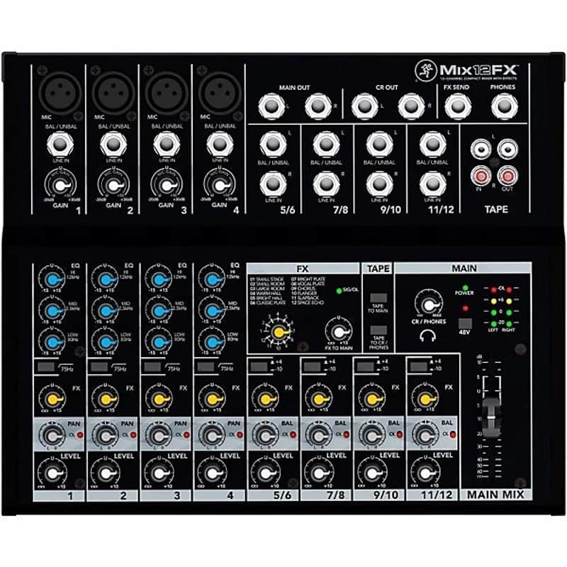 Mix12FX 12 Channel Compact Mixer with Effects image 1