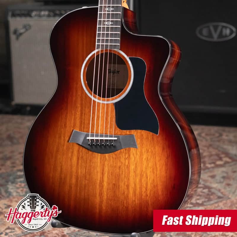 Taylor 224ce-K DLX Grand Auditorium Acoustic/Electric Guitar - Shaded Edgeburst with Hardshell Case image 1