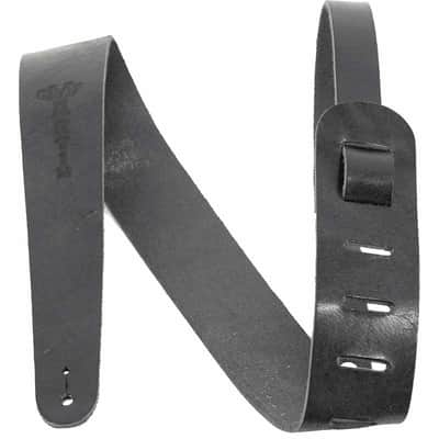 MARTIN & CO. A0064 Vintage - Courroie cuir vintage noire (largeur 5 cm) image 2