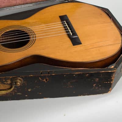 C. F. Martin  2-18 Flat Top Acoustic Guitar,  c. 1880, period black coffin case. image 18