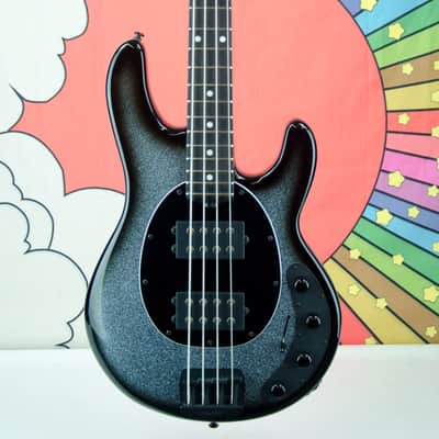 Used Ernie Ball Music Man Stingray Special HH Bass 4 String, Smoked Chrome Sparkle Finish, Hard Case image 2