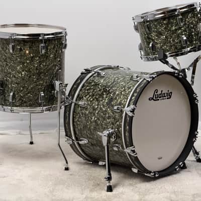 Ludwig 18/12/14" Classic Maple Jazzette Outfit - Moss Green Pearl image 3