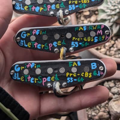 strat pickups set pre cbs 55-64 (50s) handwound set by Griffin @letterspeed vintage (pre-order) image 1