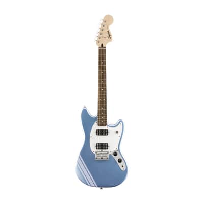 Squier FSR BULLET® COMPETITION MUSTANG® HH Lake Placid Blue | Reverb