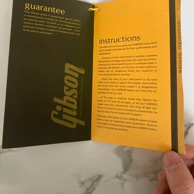 1960’s Gibson Country Western Hang Tag Vintage Collector Case Candy Instructions Warranty Manual image 2