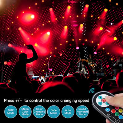 Led Par Lights 36 Led Stage Lights 9 Modes Rgb Dj Lights With Sound Activated Remote And Dmx Control Dj Uplighting?For Birthday Party Events Wedding Christmas Stage Lighting (4 Packs) image 3