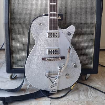Gretsch G6129T-89 Vintage Select '89 Sparkle Jet with Bigsby 2021 - Present - Silver Sparkle image 1