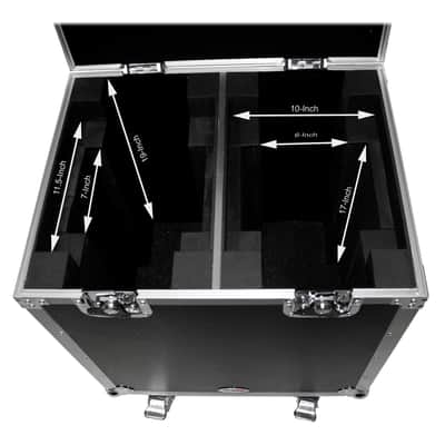 Flight Case w/ Wheels For (2) American DJ Inno Spot Pro Moving Head Lights image 6