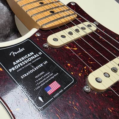 Fender American Professional II Stratocaster BRAND NEW LEFT HAND LH Olympic White USA Lefty Handed Strat Electric Guitar image 3