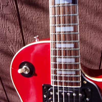 Memphis, set neck, single cut (LP copy), MIJ, 1970's, cherry sunburst, Duncans, case, volute, CIPOLLINA image 6