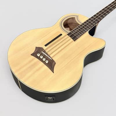 Warwick RockBass Alien Standard 4 String Acoustic Electric Bass Guitar - Natural image 8