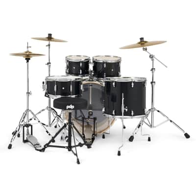 PDP MainStage 5pc Complete Drum Set Black Sparkle w/Hw & Cymbals image 3