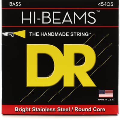 DR Strings MR-45 Hi-Beam Stainless Steel Bass Guitar Strings - .045-.105 Medium image 1