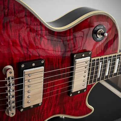 Gibson Custom Shop Les Paul 1968 Custom Fire Tiger Aus Erstbesitz, Flamed Top, nur 4,24kg, div. Upgrades! 2010 - Red Fire Tiger Flame image 7