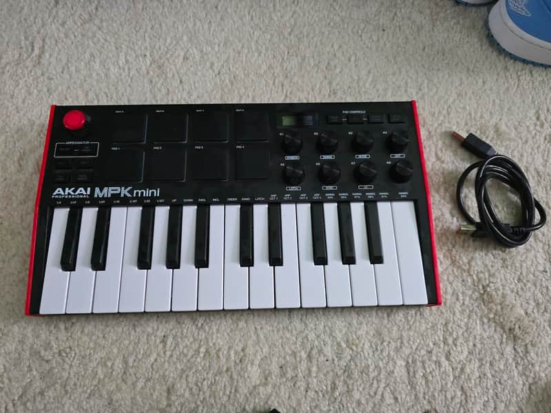 Akai MPK Mini MKIII 25-Key MIDI Controller 2020 - Present - Red with Black Keys image 1