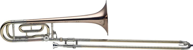 STAGG LV-TB6415 Pro Bb/F Tenor Trombone with Gold Brass Bell and L-Bore 2 Year Warranty image 1
