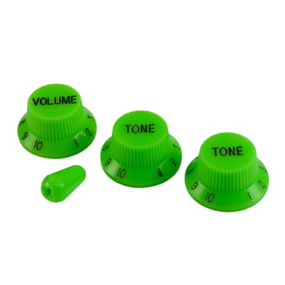NEW - VAI Green Knob Set & Tip Fits Charvel Fender USA Guitars