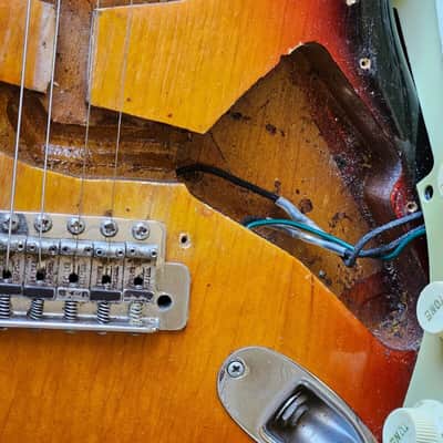 Fender Stratocaster 1962 - wine sunburst image 13