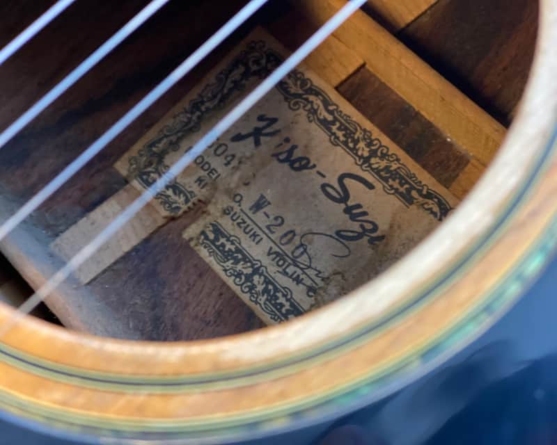70s Kiso Suzuki W-200 Dreadnought Acoustic with HSC | Reverb