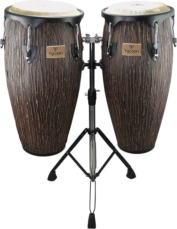 Tycoon Supremo Select Conga Drums Set 10" & 11" Heads, Lava Wood Finish image 1
