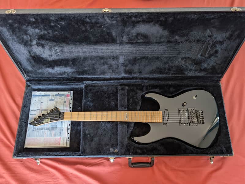 ESP Standard M-II Deluxe with Maple Fretboard 1994 - 1995 - Black image 1