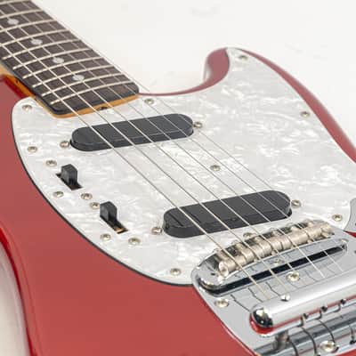 2011 Fender Mustang MG69 – Candy Apple Red w/ Matching Headstock & Gig Bag image 13