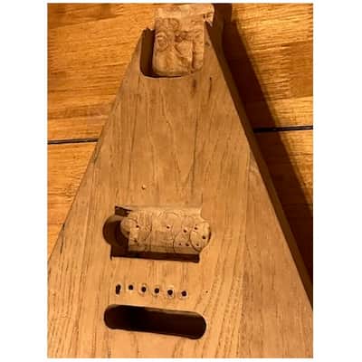 Flying V Charvel Gibson Fender Type Shape Natural Ash Wood Finish Electric Guitar Solid Body, Made in USA Bentley, Year 1980 image 2