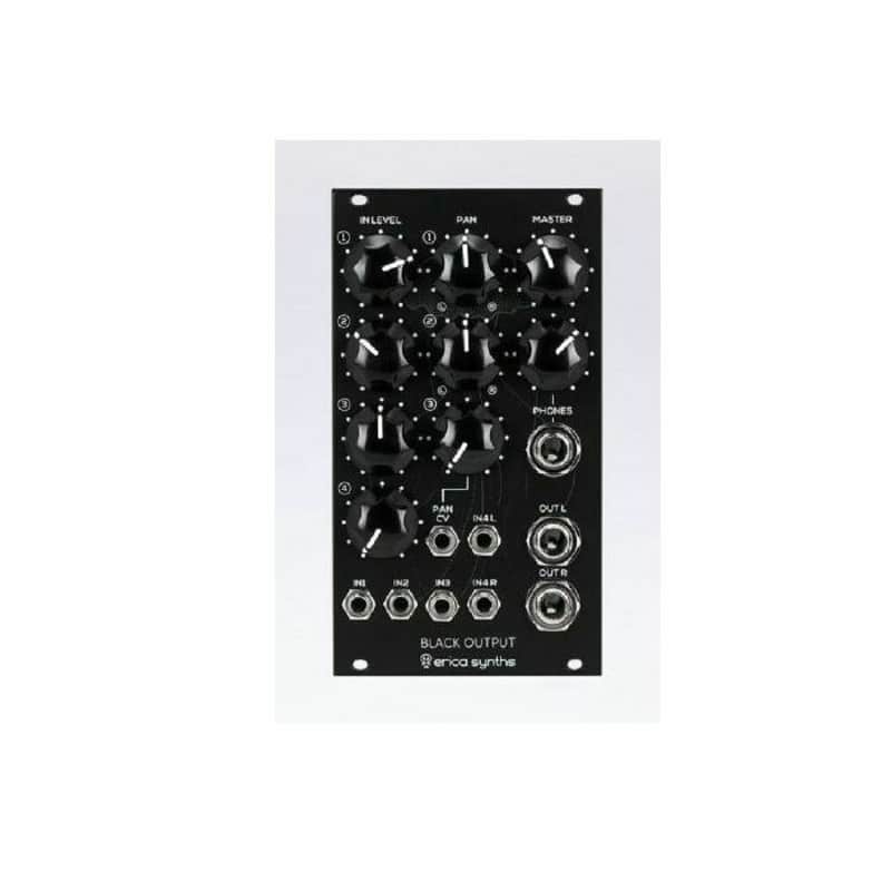 Erica Synths Black Output v2 Output Mixer & Stereo Panner Module image 1