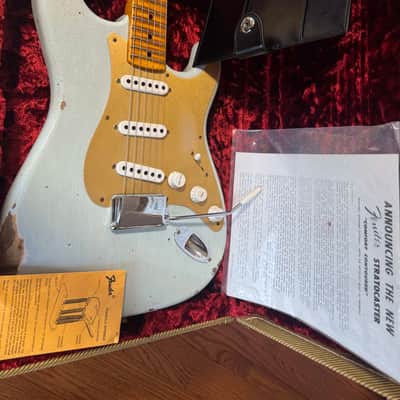 Fender CUSTOM SHOP LIMITED EDITION 1954 RELIC STRATOCASTER 2024 - AGED SONIC BLUE image 2