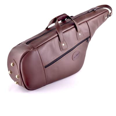 Saxophone Gig Bag - DOUBLE Tenor/Soprano Saxophone - Leather - Glenn Cronkhite image 1