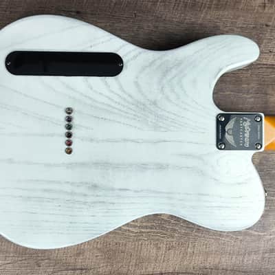 MyDream Partcaster Custom Built - White Swamp Ash Novel Foil Lollar image 3