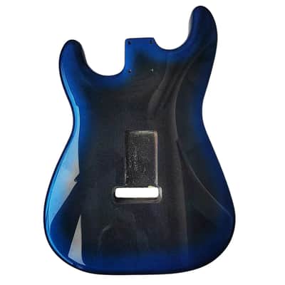 Blue Burst Alder Wood Strat Style Electric Guitar Body DIY Project image 4