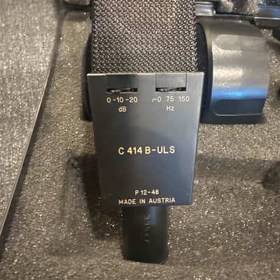 AKG C414 B ULS Large Diaphragm Multipattern Condenser Microphone 1990s - Black image 2