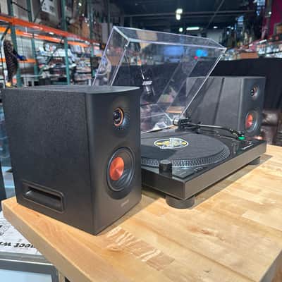 Audio-Technica AT-LP120XUSB-BK Direct-Drive Manual Turntable Package with Edifier MR5 Bluetooth Speakers image 3