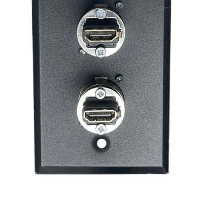 PROCRAFT SPL-2NHDMI-BK 1 Gang Black Wall Plate Loaded w/ 2) Neutrik HDMI Feed/Pass Thru image 2