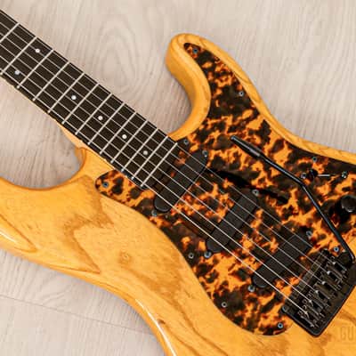 1992 PGM Moon ST-225B S-Style Superstrat Ash & Ebony w/ Lacquer Finish, Bartolini, Case & Tags image 7