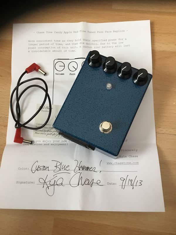 Chase Tone Fuzz Face Replica 2013 Custom Blue Hammer image 1