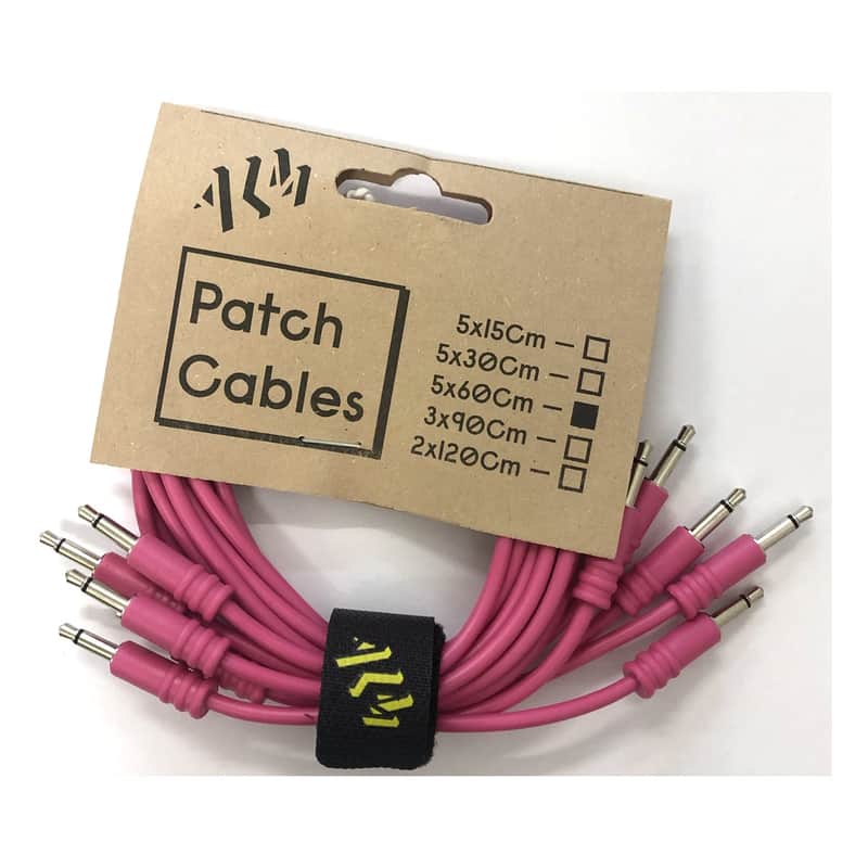 ALM Busy Circuits ALM-PC001x60 Eurorack Patch Cables (5 x 60cm) - Pink image 1
